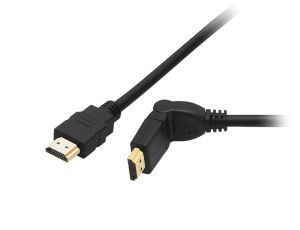 HDMI-HDMI BLACK abgewinkelter Stecker 3m verdrillt - image 2