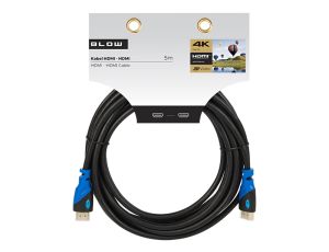 HDMI-HDMI BLUE gerade 5m 4K Stecker - image 2