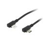 USB 2.0 Stecker A - USB-C 1.0m schwarz gewinkelt Blister - 3