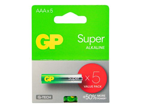 Alkalibatterie AAA 1.5 LR3 GP SUPER 5 Stück