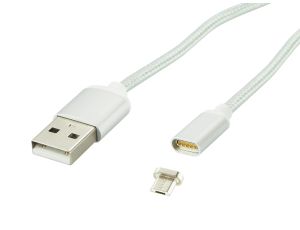 USB-Stecker A - micro B 1.0m magnetisch silber BLISTER` - image 2