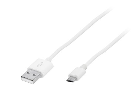 USB-Stecker A - micro B 1,0m weiß HQ1 BLISTER