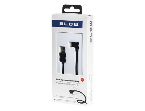 USB-Stecker A - micro B 1.0m gewinkelt schwarz gold BLISTER