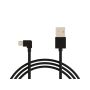 USB-Stecker A - micro B 1.0m gewinkelt schwarz gold BLISTER - 3