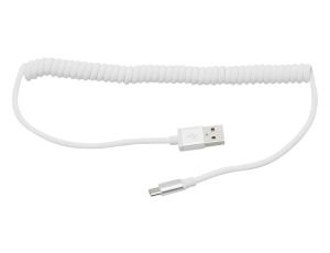 USB-Anschluss A - micro B 1,5m Spirale silber BLISTER` - image 2