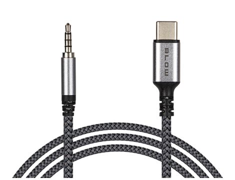 USB-C - Buchse 3,5 1,0m geflochtener Stecker