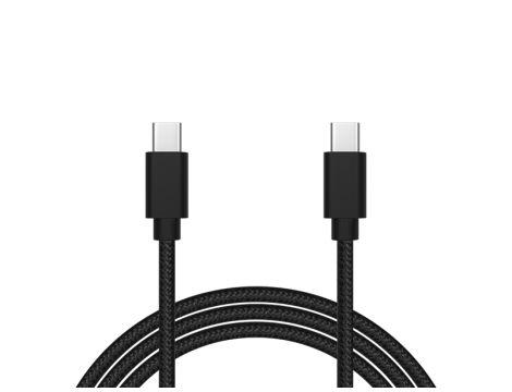 USB-C - USB-C 2.0 Stecker 1.0m schwarz geflochten