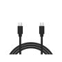 USB-C - USB-C 2.0 Stecker 1.0m schwarz geflochten - 2