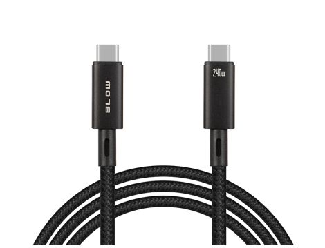 USB-C - USB-C 4.0 40Gbps 240W 1,0m schwarzer geflochtener Stecker