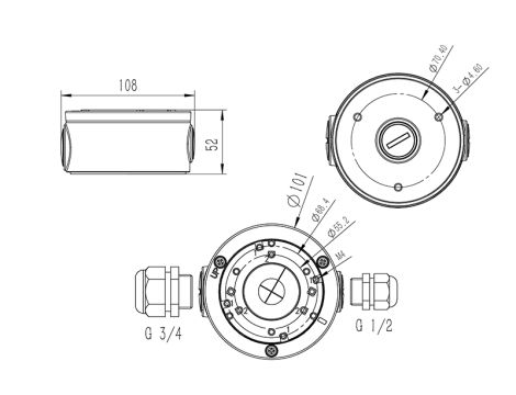 Kamerabox Metall weiß BL-D31W - 3