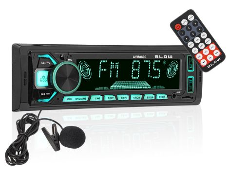 BLOW AVH-8890 RDS APP RGB MP3/USB/micro SD/BLUETOOTH Radio + Mikrofon