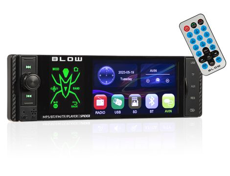 BLOW SPIDER 4" RDS RGB MP5/USB/micro SD/BLUETOOTH Radio