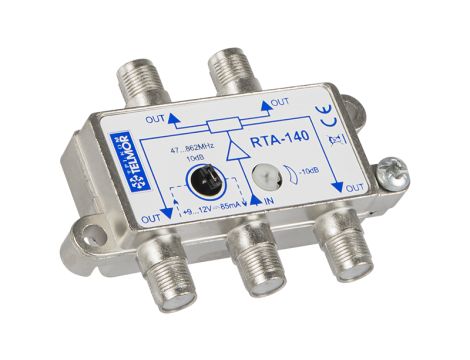 F-Splitter: RTA 140-aktiv 4-Ausgang -TELMOR