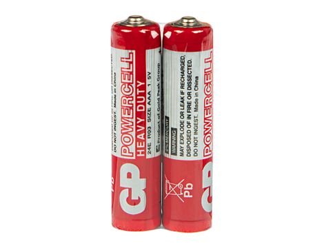 Zink-Kohle-Batterie AAA 1.5 R3 GP POWERCELL FOLIA 2St.