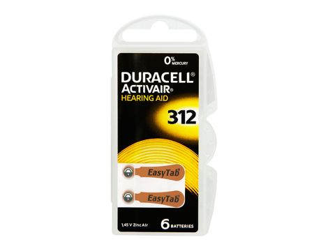 DA-312 DURACELL Hörgerätebatterie 6 Stück