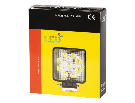 Kfz-Arbeitsleuchte 9 LED quadratisch 12V 4000K - 2