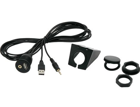 Auto USB + AUX Buchse mit Sockel 2m