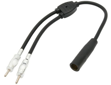 Autoantennenadapter Splitter 2x Stecker-DIN