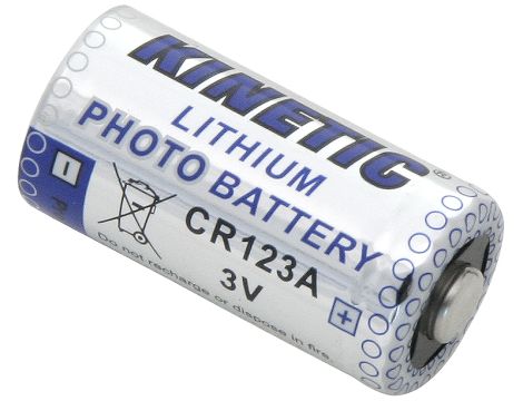 Lithium-Batterie 3V`CR123 1400mAh 16,5x34,0mm Kinetic