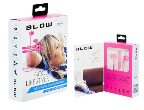 BLOW Bluetooth-Kopfhörer 4.1 rosa - 2