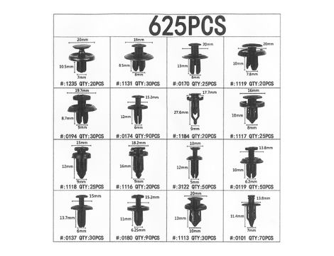 Auto-Polsterung Klammern 625pcs - 2