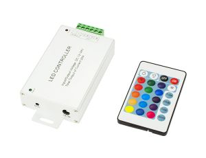 RGB-LED-Streifensteuerung 24-KEY mit IR-Fernbedienung