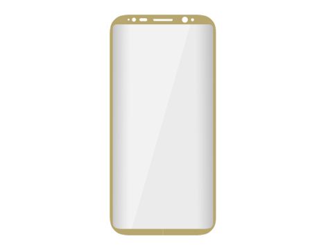 3D gehärtetes Glas Samsung S8 Plus Gold gekrümmt Goldrahmen