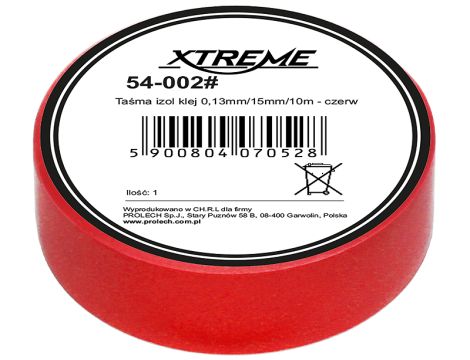 Isolierklebeband 0,13mm/15mm/10m - rot