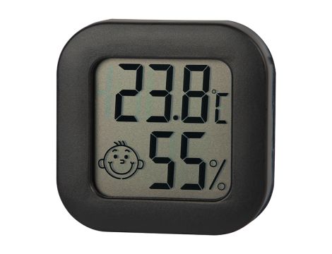 Raumthermometer schwarz