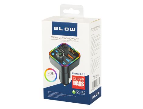 Sender FM BLOW Bluetooth5+QC3.0 RGB - 3