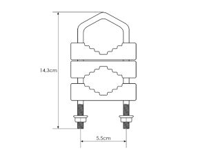 Cibant Halter für Verbindungsmasten 6x15cm - image 2