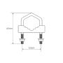 Montageausleger 6x9cm/8mm - 3