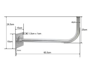 Gebogener Wandhalter 600 - image 2