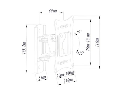 HQ LCD TV Halterung 10"-32" TYPE X einstellbar - 6