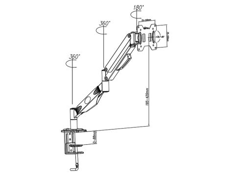 HQ 13"-27" LCD TV Halterung für Schreibtisch mit Gelenk - 2