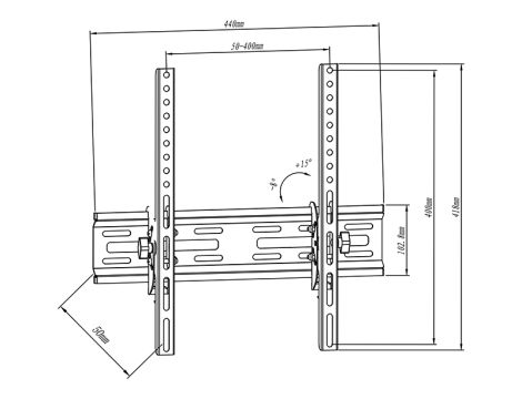 HQ LCD TV Halterung 32"-55" SCHWARZ neigbar`. - 2