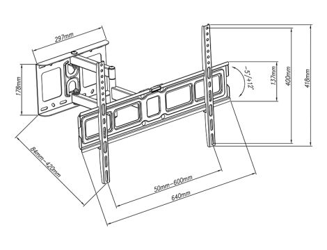 HQ 32"-65" LCD TV-Halterung mit Klappgelenk`. - 2