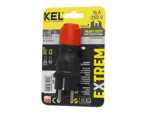 Stecker WT-54 gerade schwarz/rot hermetisch IP54