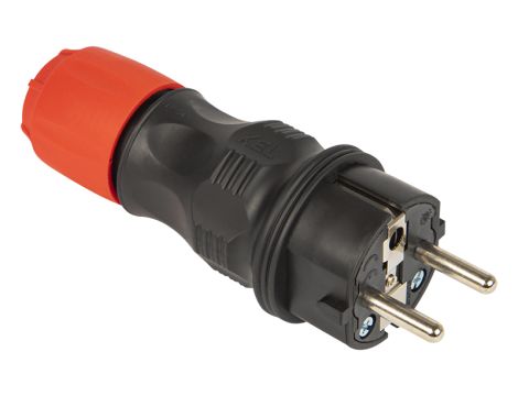 Stecker WT-54 gerade schwarz/rot hermetisch IP54 - 2