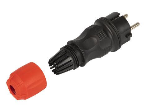 Stecker WT-54 gerade schwarz/rot hermetisch IP54 - 3