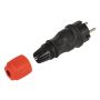 Stecker WT-54 gerade schwarz/rot hermetisch IP54 - 4