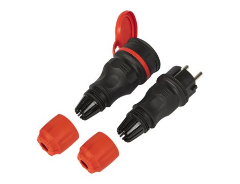 Stecker+Buchse ZWG-54 schwarz/rot hermetisch IP54 - 3