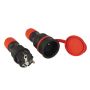 Stecker+Buchse ZWG-54 schwarz/rot hermetisch IP54 - 3