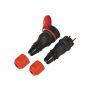 Stecker+Buchse ZWG-54 schwarz/rot hermetisch IP54 - 4