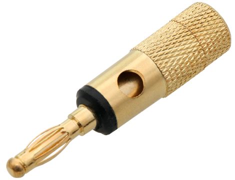 GOLDEN gedrehter Bananenstecker LARGE BLACK