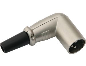 XLR 3P Mikrofonstecker für abgewinkeltes Kabel