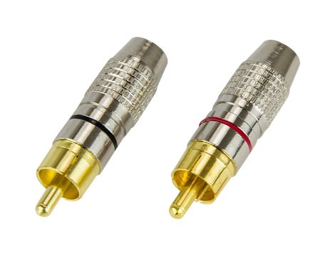 SILBER-vergoldeter professioneller RCA-Stecker