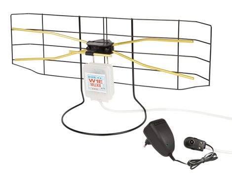 Aktive Zimmer-TV-Antenne W1E MUX123 8