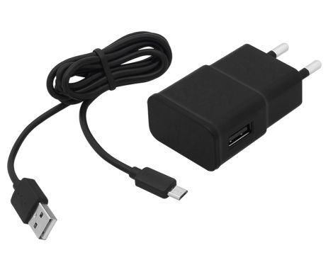 Ladegerät USB 2.1A-Buchse + microUSB-Kabel - 2