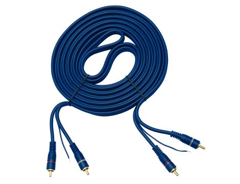 Anschluss 2xRCA 6mm 5m blau+control